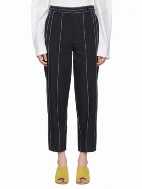 CEDRIC CHARLIER • Pinstripe Trousers in Navy